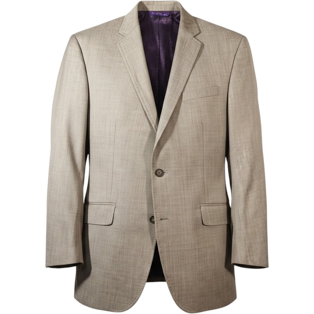 Ted Baker London Endurance Jones CT Tan Wool Sharkskin Blazer 42R Made in Canada